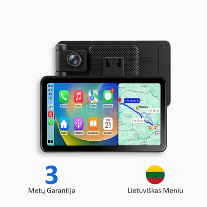 Universali Automobilio Multimedija su „Apple CarPlay“, „Android Auto“ ir Vaizdo Registravimu (2026 Modelis)